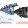 For Nissan Sentra / Sylphy    Car Rear Louver Window Side Shutter Cover Trim Sticker Vent Scoop ABS Carbon Fiber