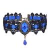 Gothic Black Lace Crystal Choker Necklace Vintage Victorian Steampunk Neck Jewelry for Women
