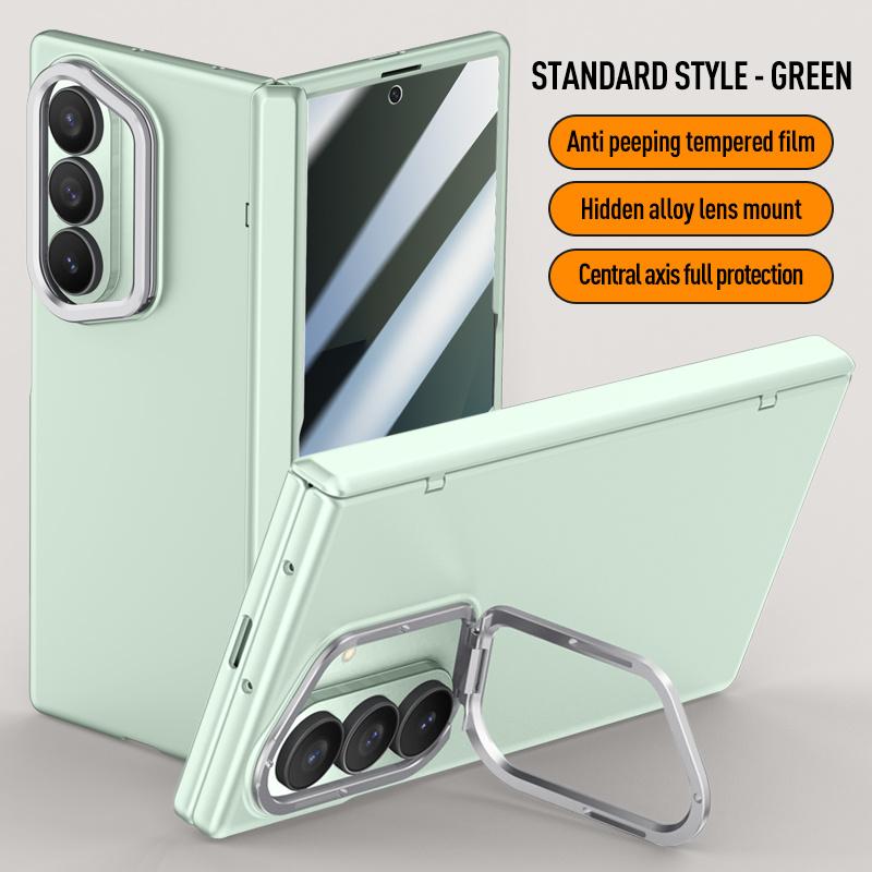 For Samsung Galaxy Z Fold 7 With Privacy Tempered Glass Film Full Protect Ultrathin Phone Case Spring Hinge Camera Holder Cover