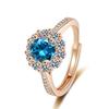 2026 Bright Galaxy Champagne Gold Ring Earrings Necklace Bracelet Jewelry Four-piece Set