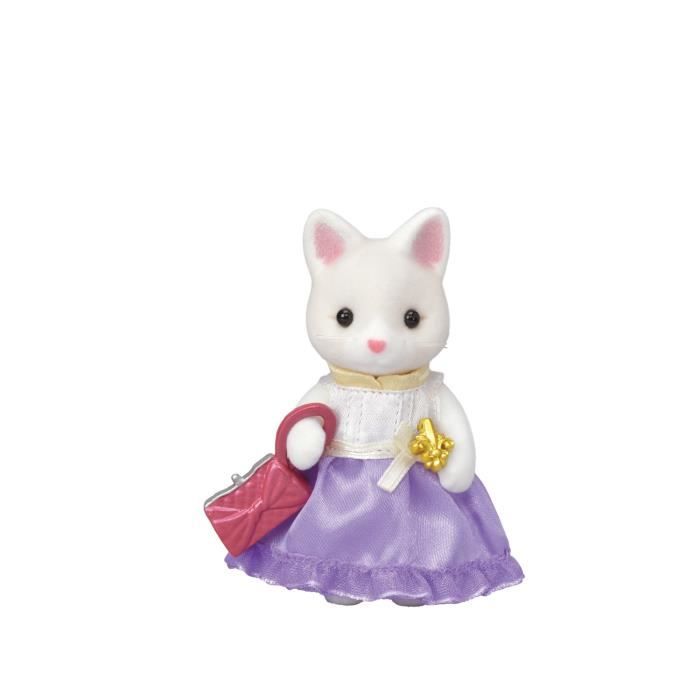Figurine La Grande Soeur Chat Soie - SYLVANIAN FAMILIES - 6003 - Tenue élégante - Mixte - A partir de 3 ans