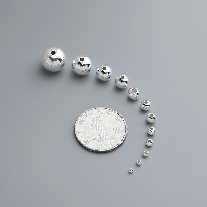 S925 Sterling Silver Light Beads for Handmade DIY Spacer Beaded Bracelets
