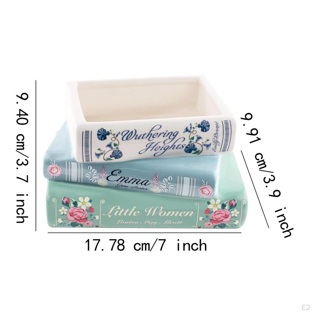 Doniczka Kształt Książki Statuetka Roślinna Figurka Dekoracyjna Mała Doniczka na Sukulenty Wazon na Zewnątrz