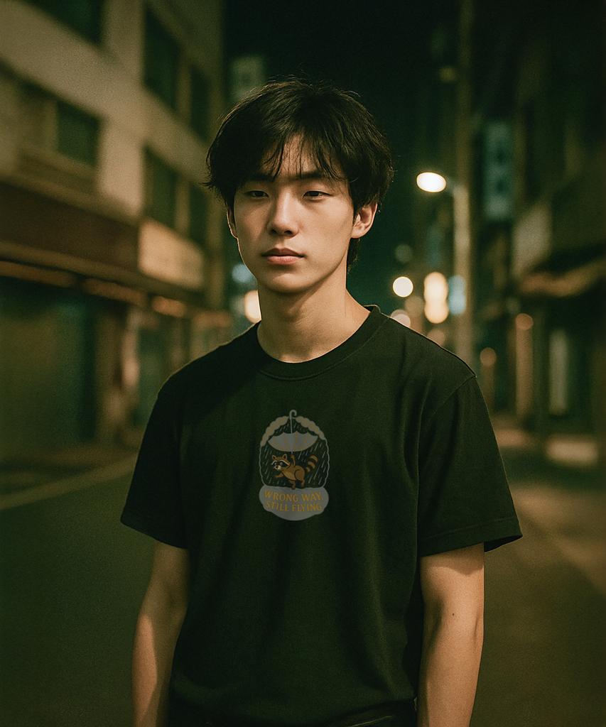 DRIFTOUT Long Way Flying Raccoon Short Sleeve T-Shirt (3 Colors)