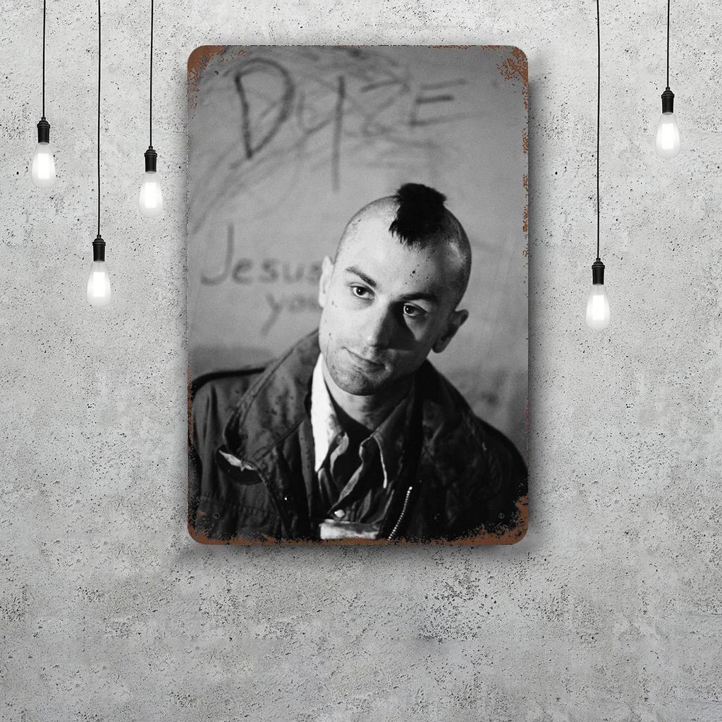 de niro taxi driver movie Retro Vintage Tin Sign Poster Decorative Plaque Metal Plate Wall Decor