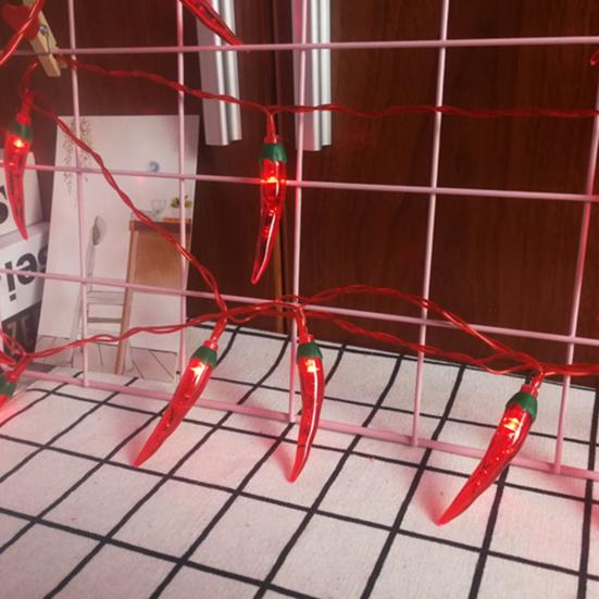 Chili Pepper Light LED Light Festive Battery-operated Different Light Modes High Brightness New Year Decoration Light String