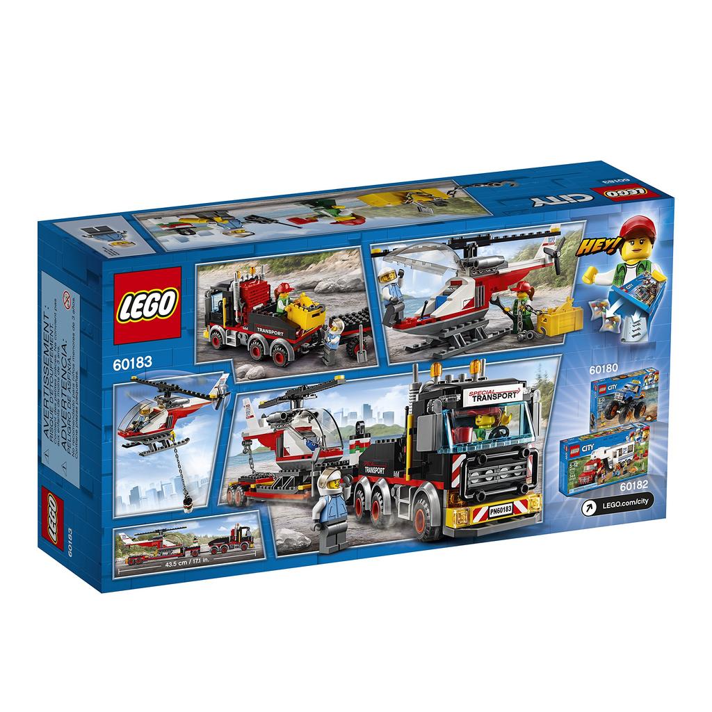 LEGO City Giant Cargo Truck and Helicopter 60183 Block Toy for Boys