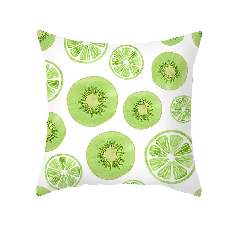 Summer Fruit Cushion Cover Lemon Orange Watermelon Decorative Pillow  Sofa  Home Decor