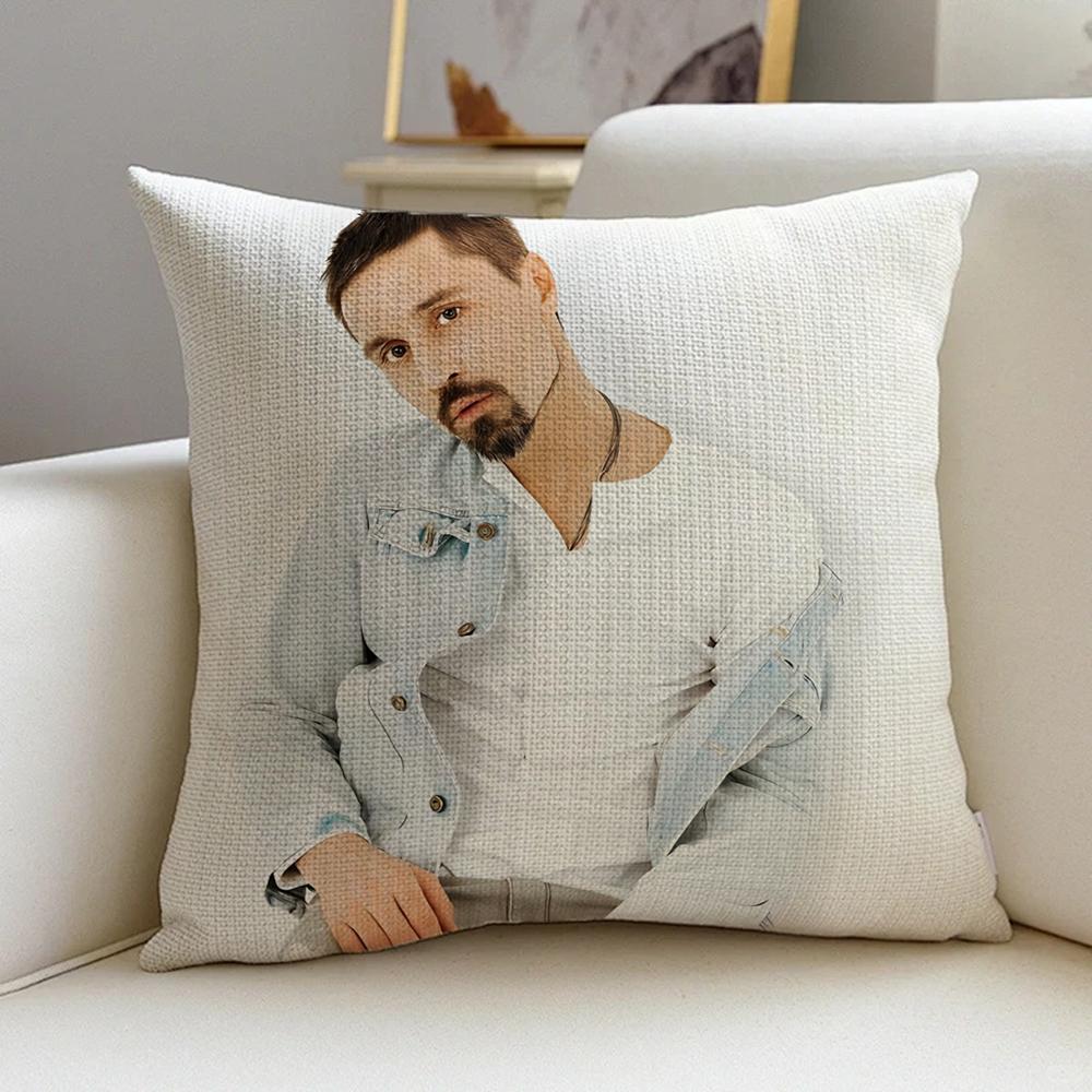 M-Mariano Di Vaio Cushion Cover Cushion Cover Pillowcase, Anti-Mite Invisible Zipper, Linen Sofa Cushion