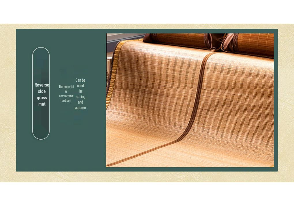 2026 Bamboo Cooling Mat: Free Shipping, Foldable, Double-Sided Straw Mat for Dorms and Singles