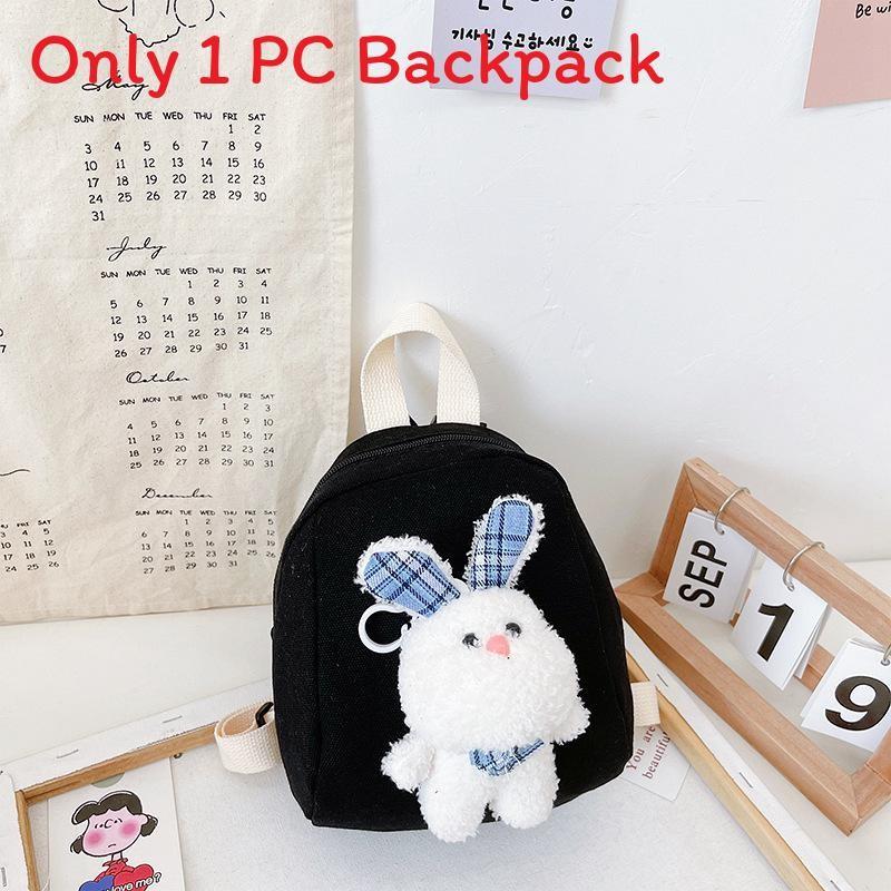 Pattern Rabbit Plush Childrens Backpack Outdoor Cartoon Mini Bag Storage