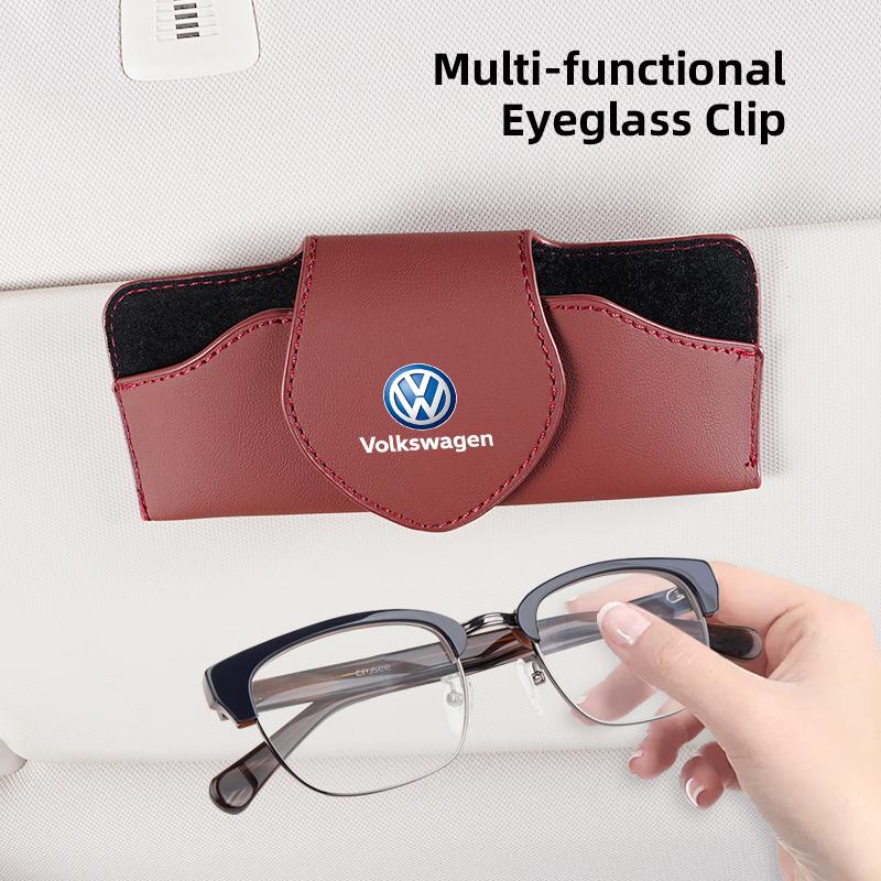 Hijk1 Volkswagen Car Sunshade Eyewear Case Sunglasses Bag For VW GTI Golf Phaeton Tiguan Passat Polo Car Interior Accessories Keychain