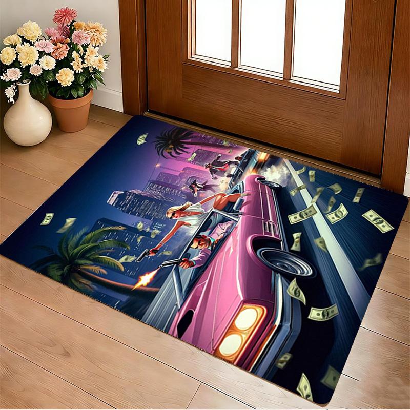 City Chase Living Room Non-Slip Area Rug Soft Carpet for Bedroom Game Playroom Sofa Office Home Decor Doormat Christmas Gift C9211658