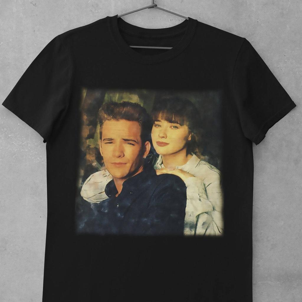 New Beverly Hills 90210 Luke Perry Shannen Doherty Fan Art Unisex Tee,New