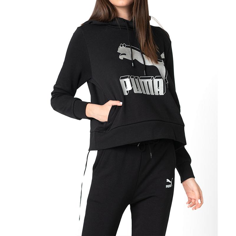 Puma Casual Sports Hoodie Women Tops Black 595915-71