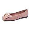 Women's Summer 2024 Slip-On Square Toe Shoes, Soft Sole Leather, Comfortable & Stylish, Available in Large Sizes