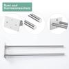 Stainless Steel Towel Holder No Drill Wall Shower Towel Shelf Kitchen Towel Hanger Self Adhesive Double Bar Bathroom Towel Rack