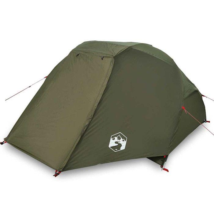 Tente de pêche 3 personnes vert olive imperméable