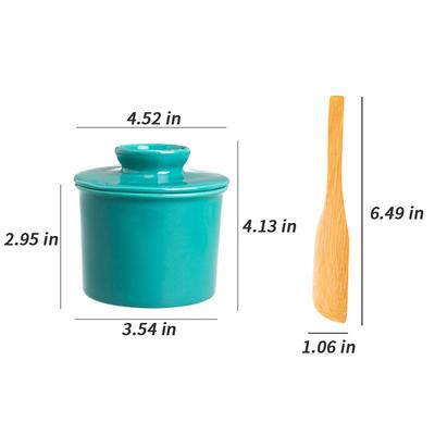 Butter Crock, Butter Container With Scraper, Lid, Smooth Edges, Bottom Anti Slip, Ceramic French Butter Dish Festival For Family, Friends, Holiday...
