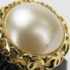 Used CHANEL Earring COCO Mark metal/Fake Pearl 20g Gold Plating