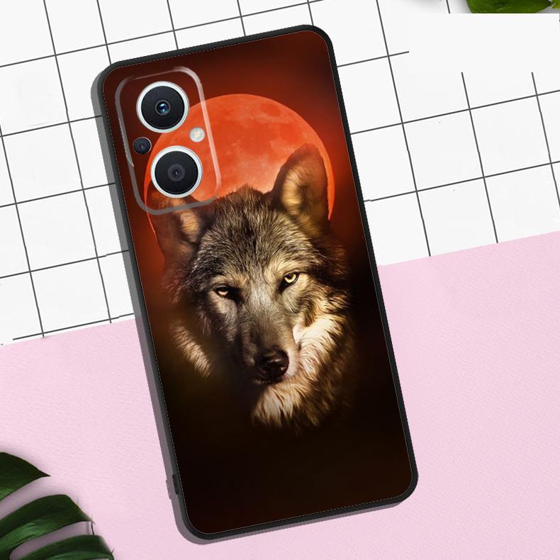 Angry Wolf Case For OPPO Reno 13F 13 12 12F 11 11F 8T 7 8 10 Pro OPPO Find X8 Pro X6 X3 X5 Lite Cover