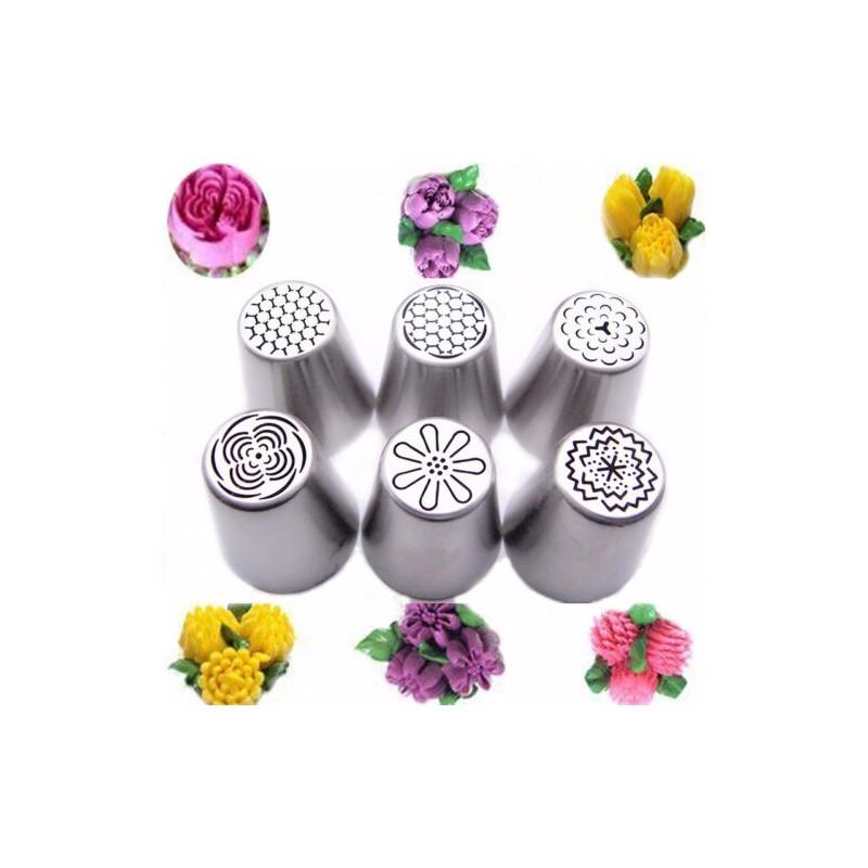 Luxurious 8pcs Russian Tulip Flower Cake Icing Piping Nozzles For Elegant Decorating