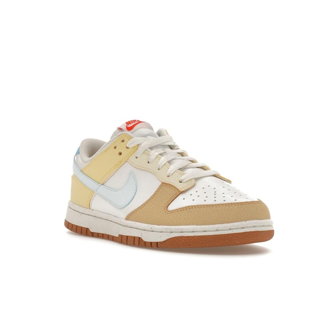 Nike Dunk Low Next Nature Soft Yellow Aquarius Blue Women Sneakers Cream Summit-White Glacier-Blue FZ4347-100