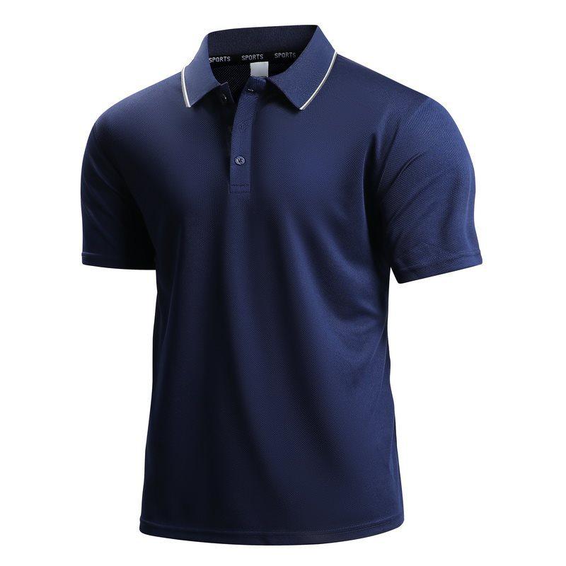 Men's Quick-Dry Breathable Polo Shirt - Summer Casual Short Sleeve Solid Color
