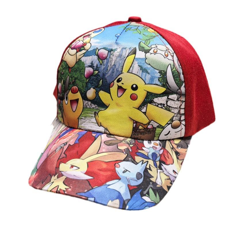 Cartoon  Baseball Cap Pikachu Hat Adjustable  Cosplay Hip Hop kids Girls Boys Anime Figure Toys children Gifts