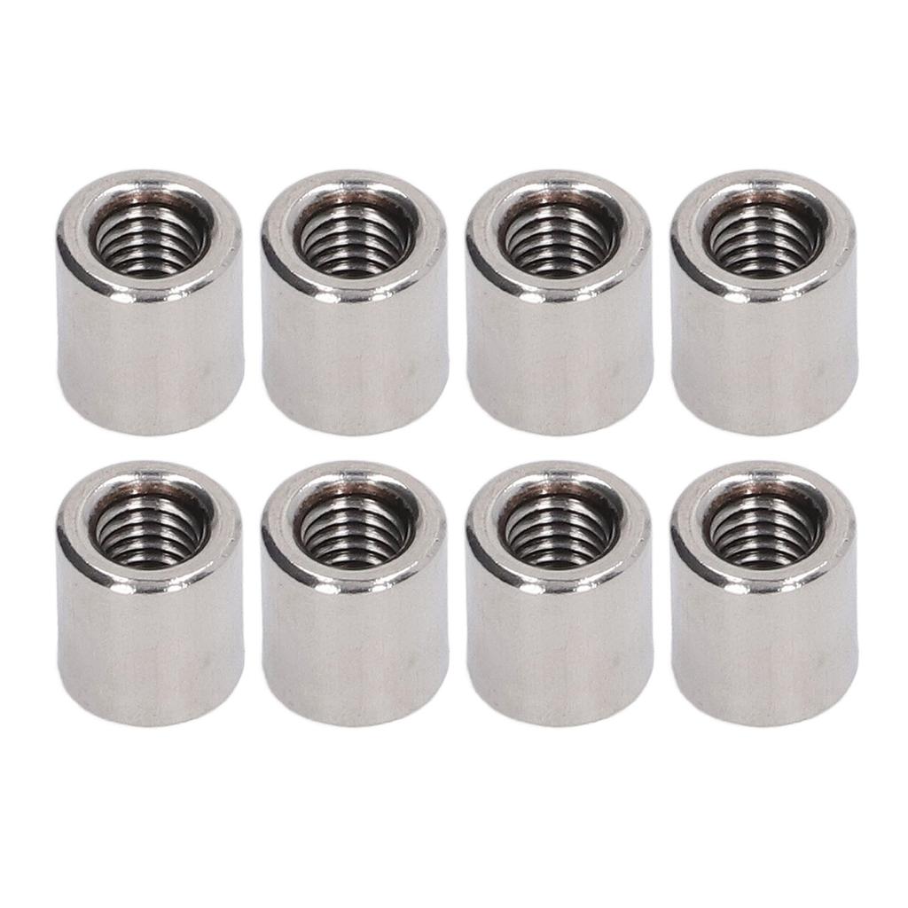50Pcs Coupling Nut Round Rod Connector 304 Stainless Steel Female Thread M6x1.0 10 L11mm
