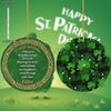 St. Patrick's Day Akrylprydnad - Klassisk Klöver Hängande Hänge med "Irländsk Välsignelse" - Ingen El Behövs, Festlig Grön & Svart Design med S