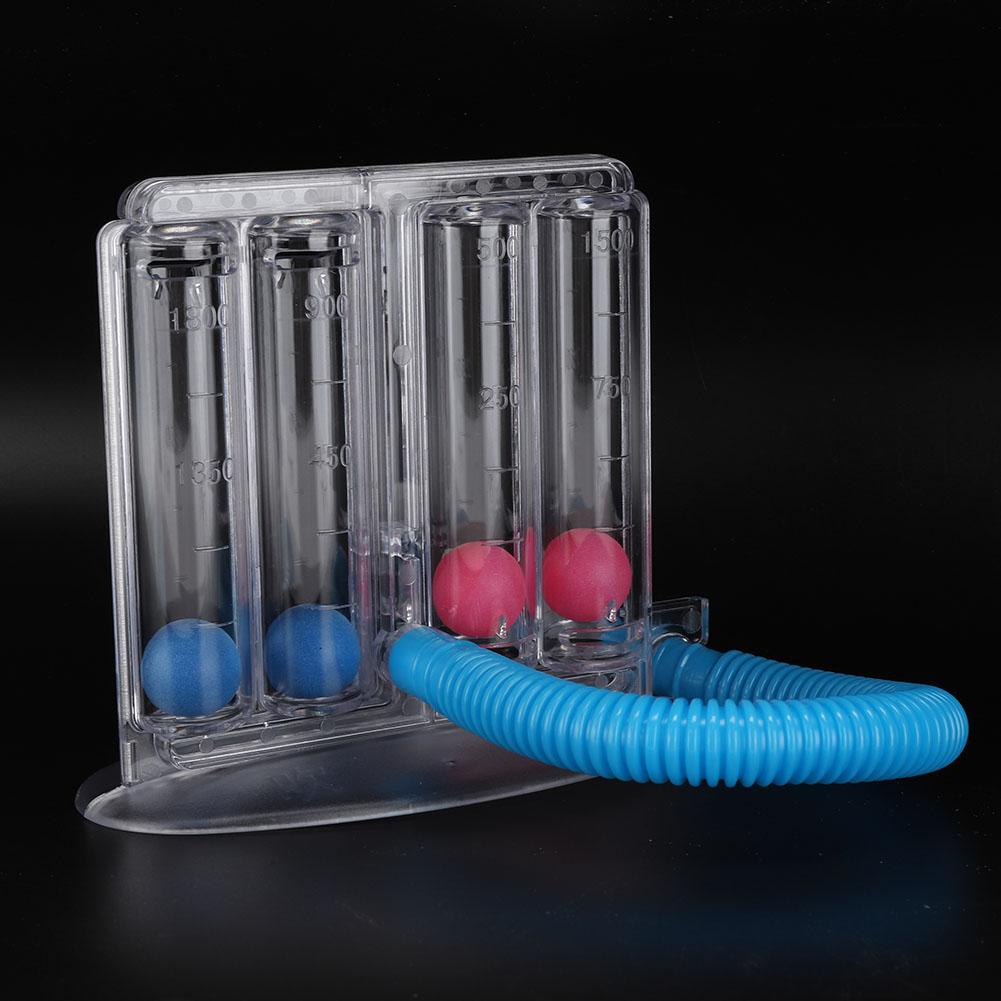 Deep Breathing Lung Exerciser Incentive Spirometer Breath Measurement System4 Ball Suction and Blow