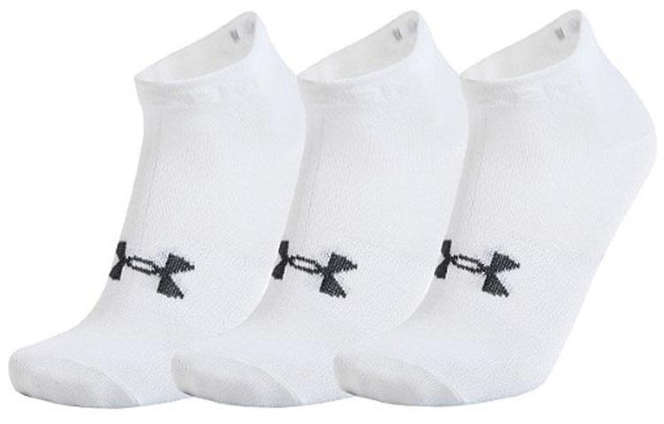 Under Armour Essential Ankle Socks Unisex 3 Pack White 1365745-100 XL