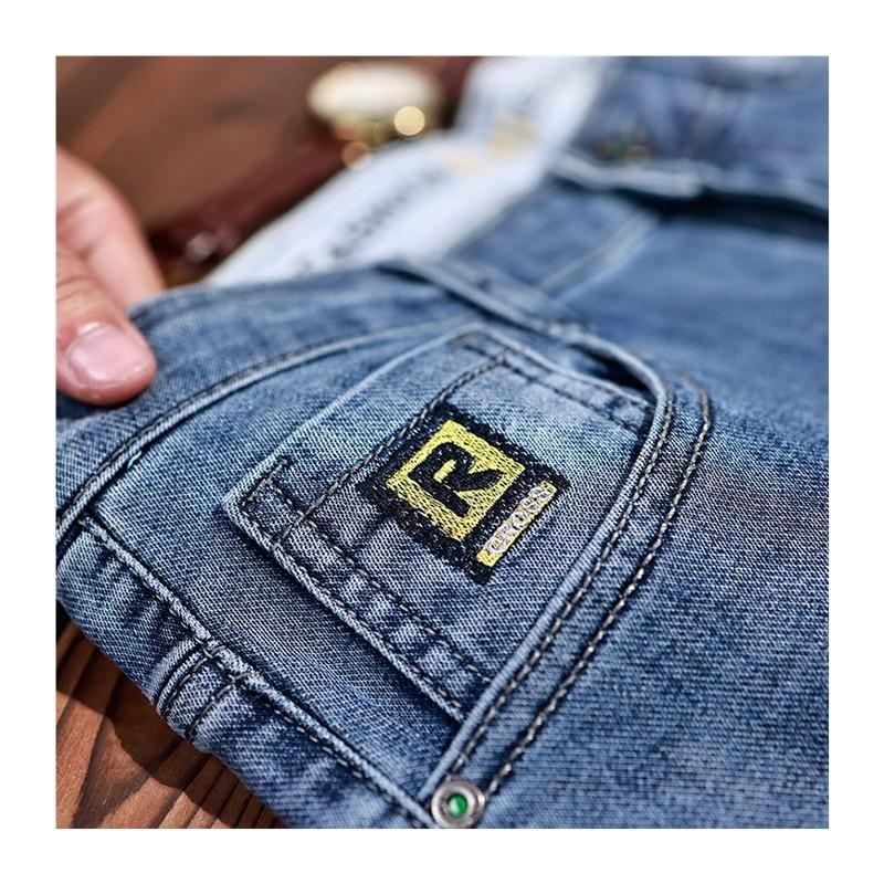 Light-colored Jeans Men's Summer Thin Korean Version Trendy Handsome and Versatile Casual Slim-fitting Small Feet Nine-point Long Pants