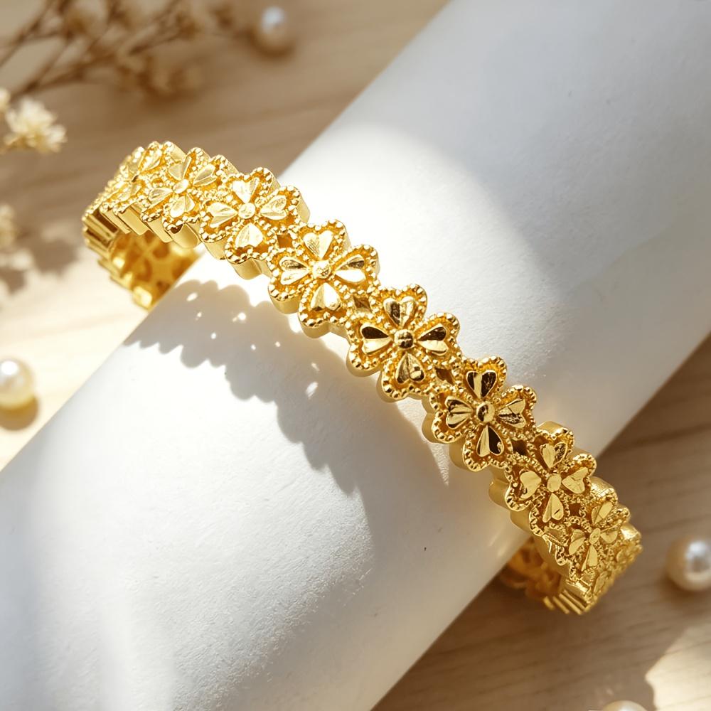 1Pieces Gold Bohemian-style floral bracelet is a suitable jewelry gift for parties, gatherings, and graduation ceremonies, suitable for teachers,