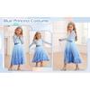 Elsa Die Eiskönigin 2 Kleid für Mädchen, Eisprinzessin, Premium-Stoff, 140 cm, Alter 6-7, Kaiserblau