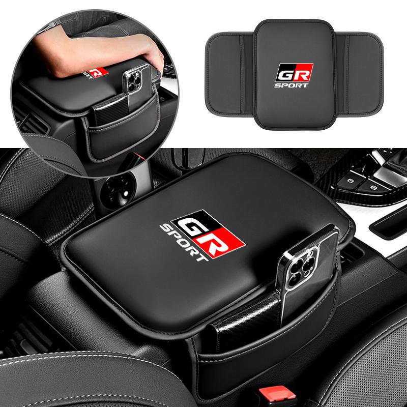 For Toyota GR Sport Gazoo Racing RAV4 C-HR MiraiCar Armrest Box Pad Auto Protective Armrest Mat Storage Bag Interior Accessory