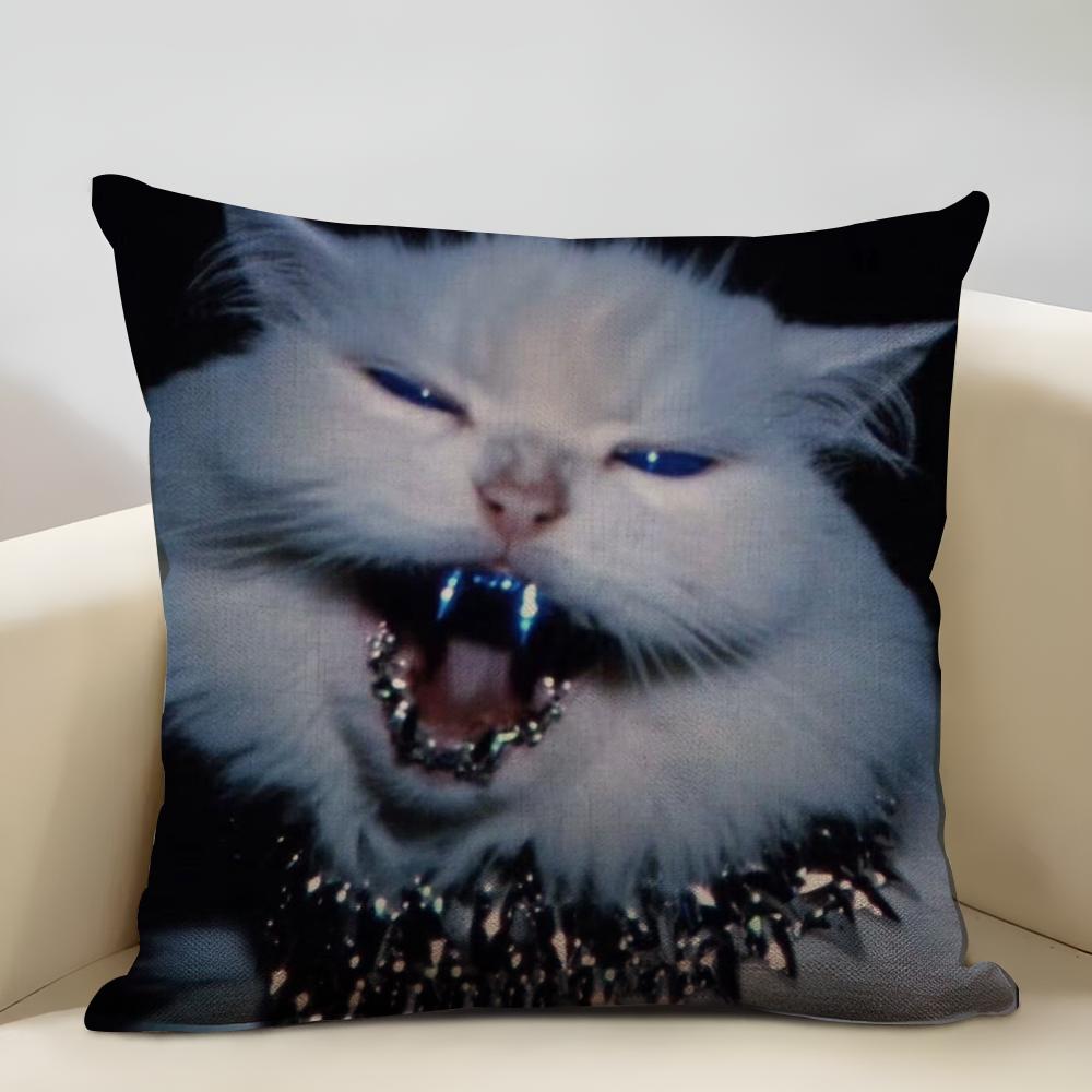 Wild Cats Cushion Cover Household Decoration Linen Sofa Cushion Cover: Skin-Friendly & Breathable with Invisible Zipper