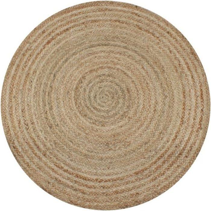VidaXL Braided Jute Rug 90 Cm Round
