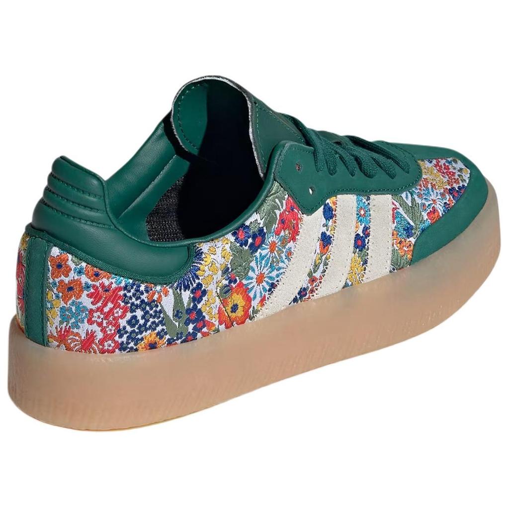 Liberty London X Adidas  Sambae Floral Embroidery Women Sneakers Green Clear-Sky Footwear-White JH7289