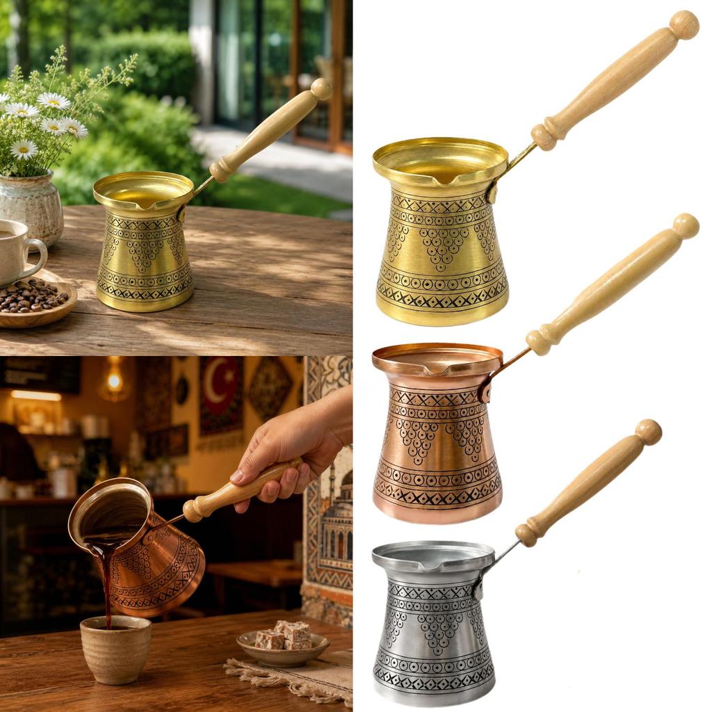 Arabischer und Griechischer Kaffeekocher, Handgefertigter Türkischer Maker für Küche, Bar Café,