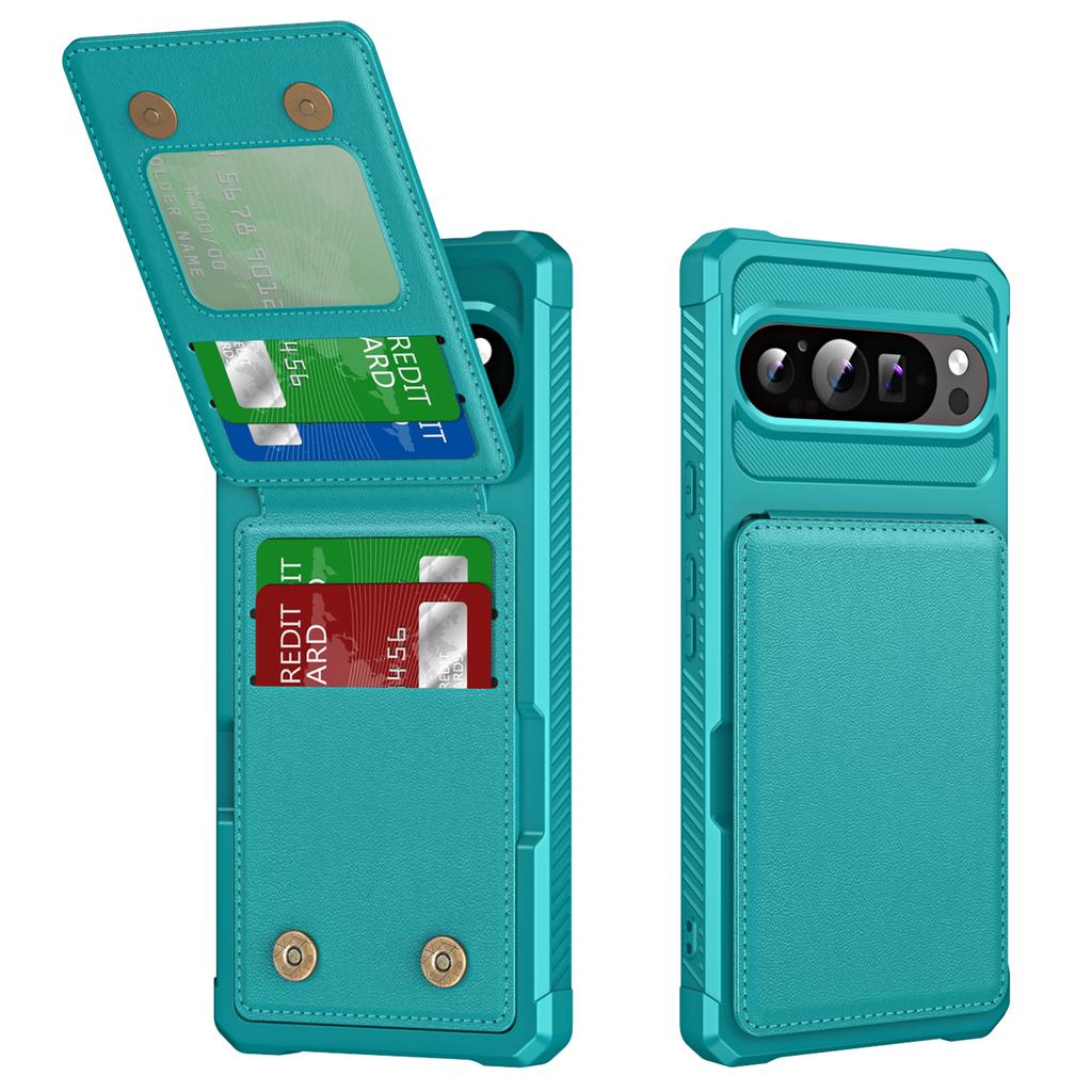 ZM11 For Google Pixel 9 Pro XL Case Card Slot Kickstand PU+TPU Phone Cover