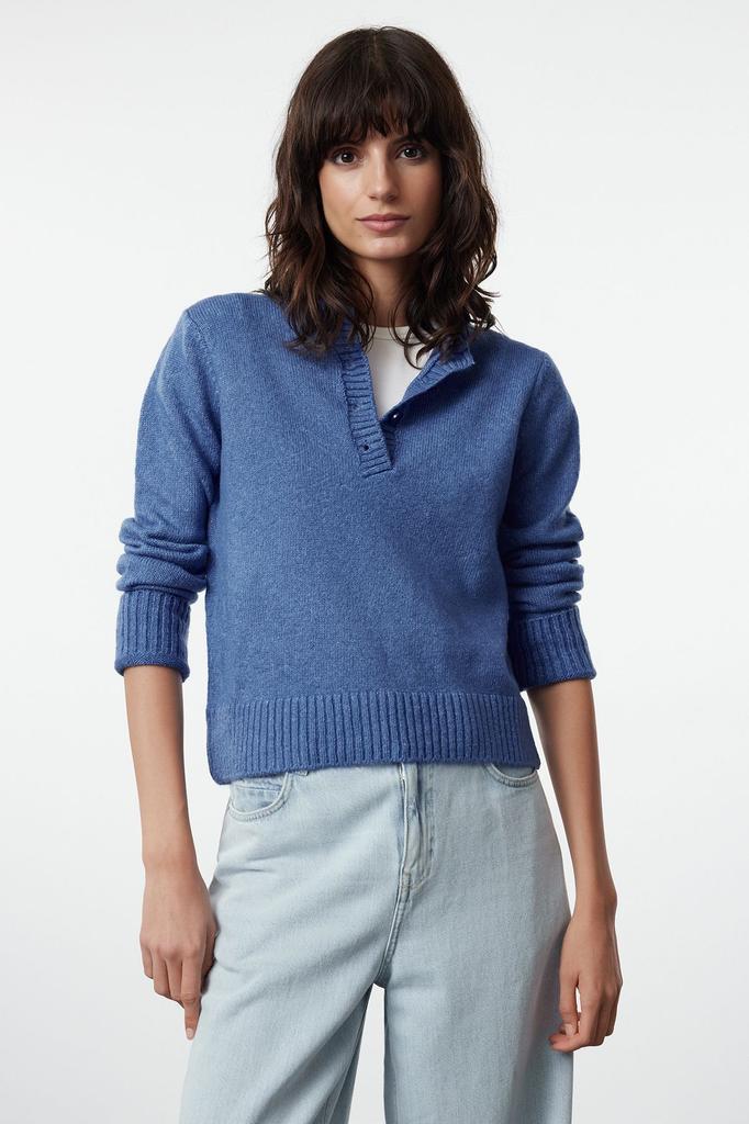 Dámský svetr ve stylu elegance Stone Soft Textured Basic Knitwear Svetr