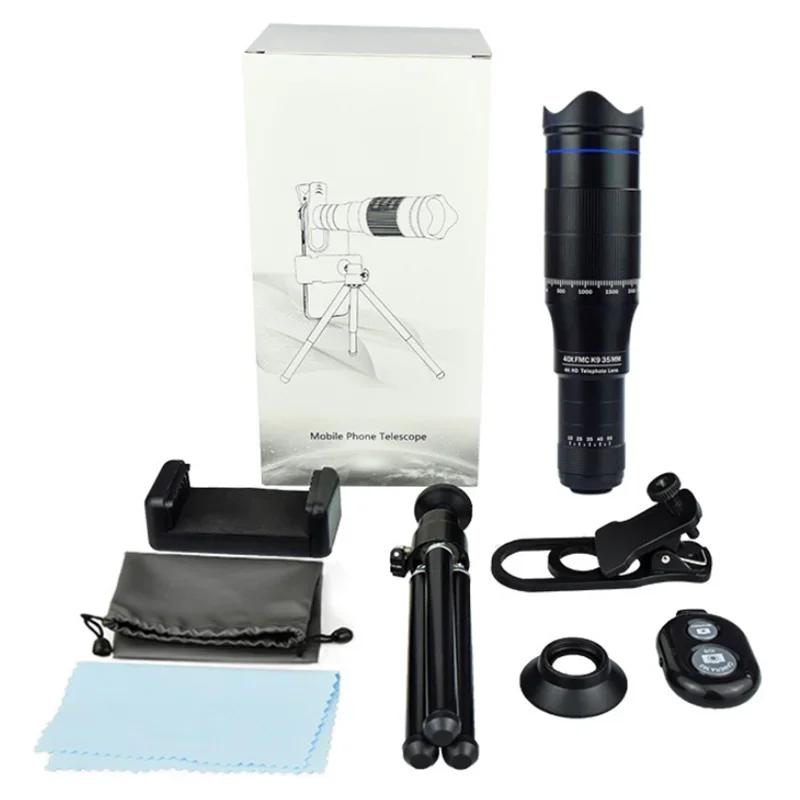 

Телескоп HD 40X Zoom Телеобъектив Монокулярный объектив для камеры телефона Мини Металлический Телескоп Мобильный Телеобъектив Для Кемпинга Туризма