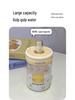 Cartoon Cute Bear Straw Water Cup for Girls - Large Capacity, Trendy Design