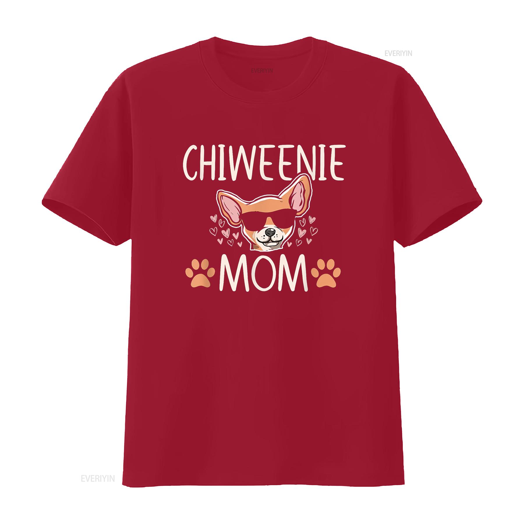 Chiweenie Love Cool Chihuahua Cute Dog Mom Owner Lover T Shirt vintage Washed Top For Everyday Wear Slightly Breathable S