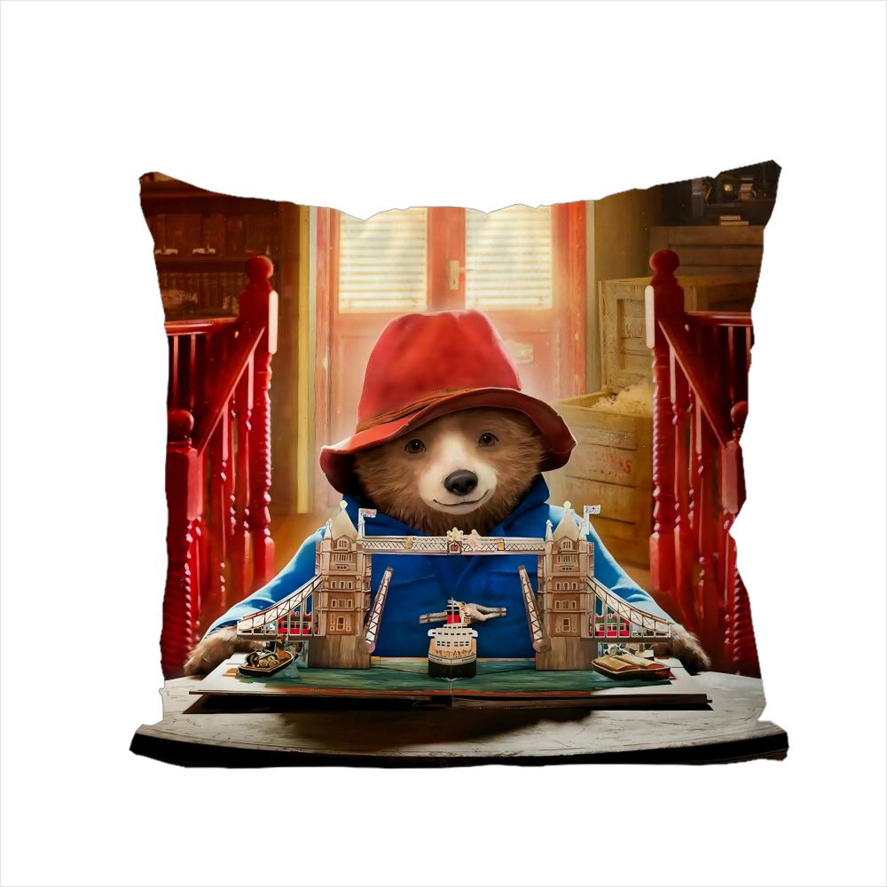 

Paddington Brown Pillow Case For Car Sofa Decorative Home Doublesided Print Plush Square Throw Pillow Cushion Cover 30x30cm