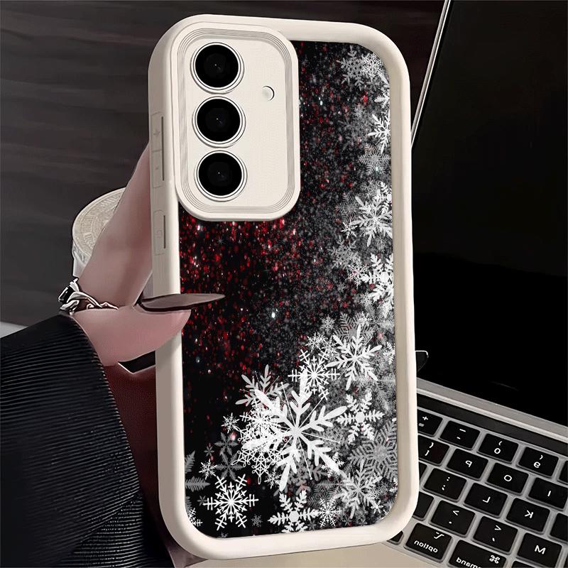 Phone Case for Samsung Galaxy S26 S25 Ultra S24 FE Snow Snowflake Winter Cold Shell S23 Plus S22 + S21 S20 5G Soft Silicone Fund