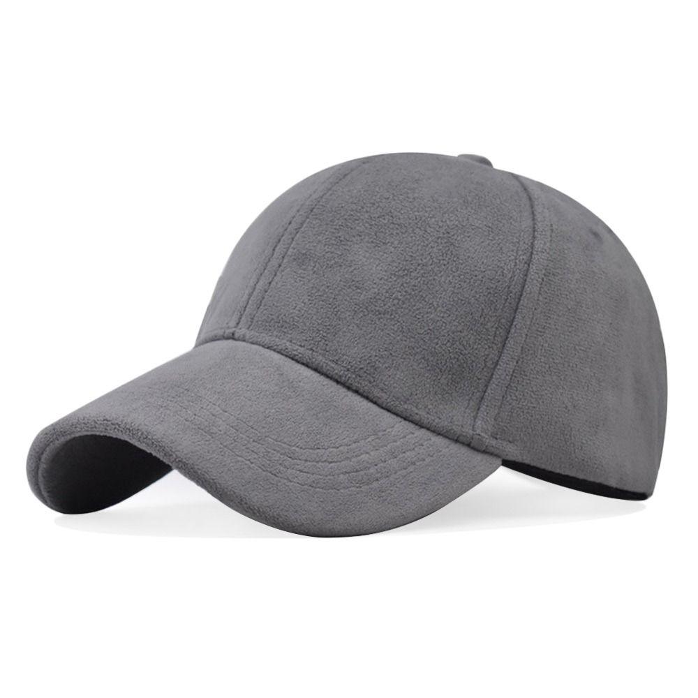 Warm Casual Suede Baseball Cap Adjustable Breathable Sun Hat Outdoor Warm Snapback Hat for Men Women