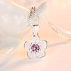 925 Sterling Silber Mode Kirschblüte Damen Anhänger Halsketten weibliche Kette Schmuck